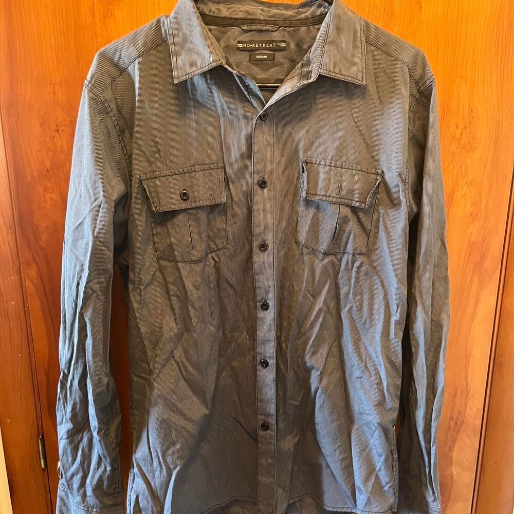 Unbranded Men's Grey and Khaki Shirt